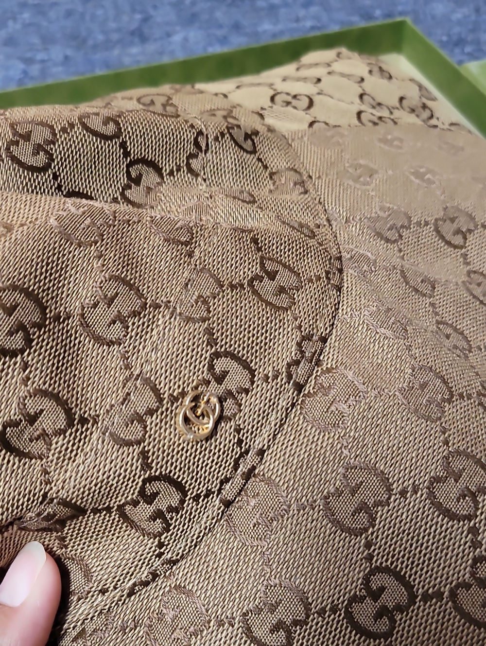 Gucci Beige Monogram Wide-Brim Bucket Hat - Picture 6 of 8